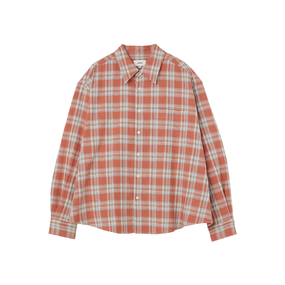 르아브 셔틀노트 올드클로젯 맥시대디 체크셔츠 오렌지스쿼시(LEARVE Shuttle Note Old Closet Maxi Check Shirts Orange Squash)