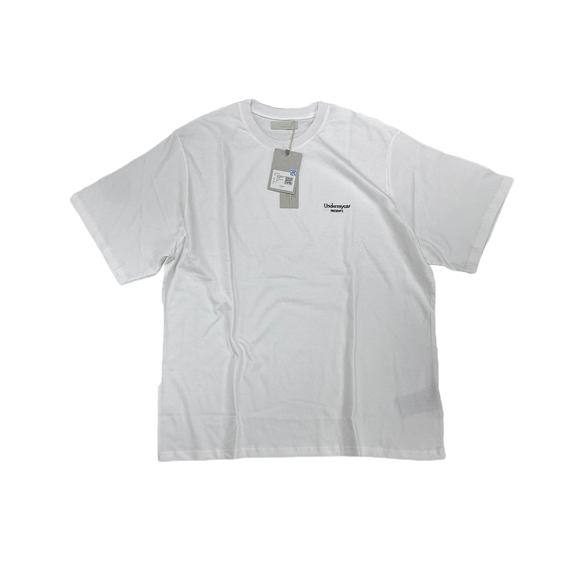 언더마이카 무.05 안티 Fxxking 로고 플레이 오버사이즈 티셔츠 화이트(Undermycar Mu.05 Anti Fxxking Logo Play Oversized T-Shirts White)