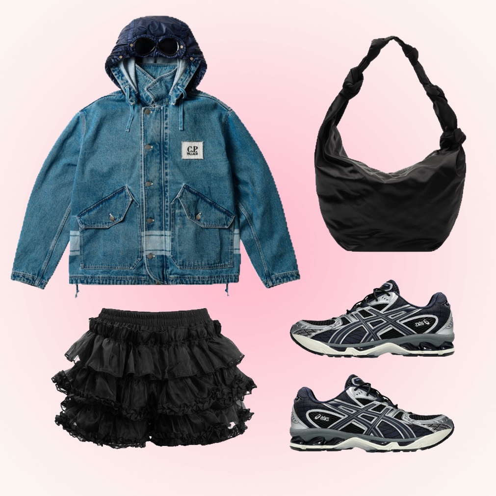 Palace x C.P. Company Denim Goggle Jacket Denim - 25SS, Asics Gel-Nimbus 10.1 Black Midnight 착용 스타일