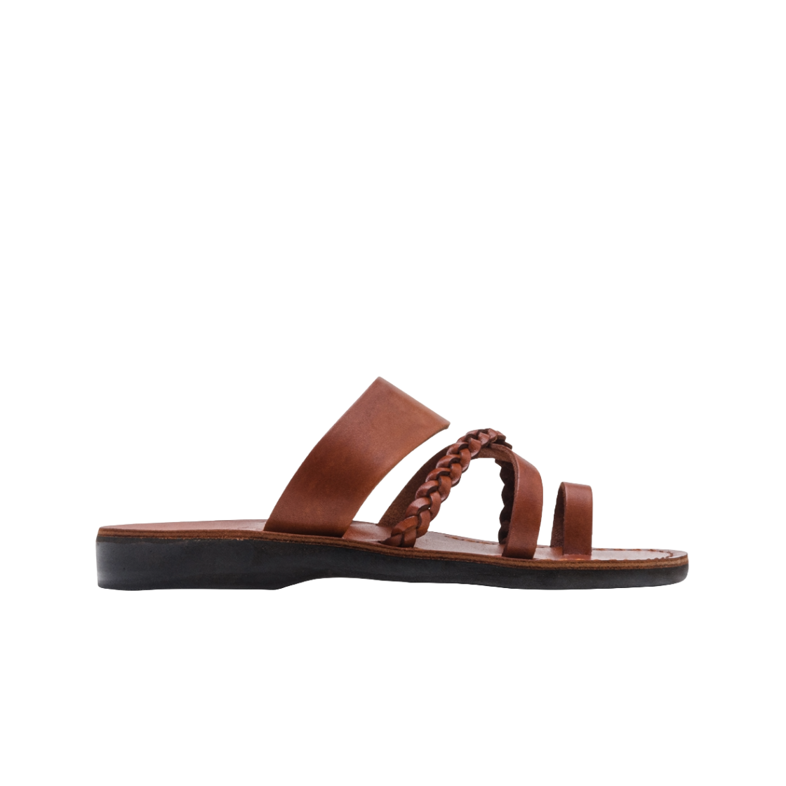 예루살렘 샌들 1050 토 로푸 스트랩 레베카 슬라이드 허니