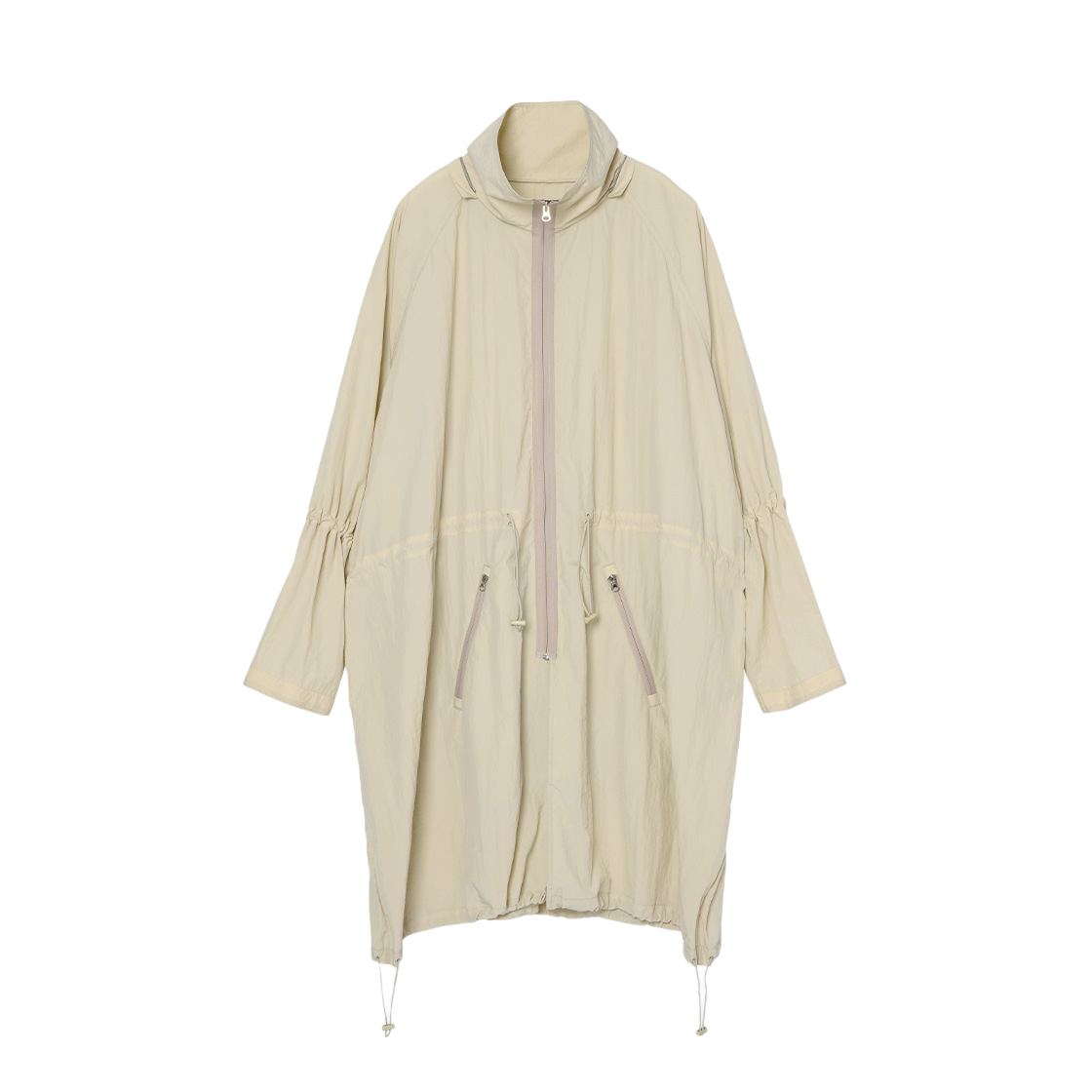 AJ242OT005BE Ajobyajo Nylon Oversized Windbreaker Beige
