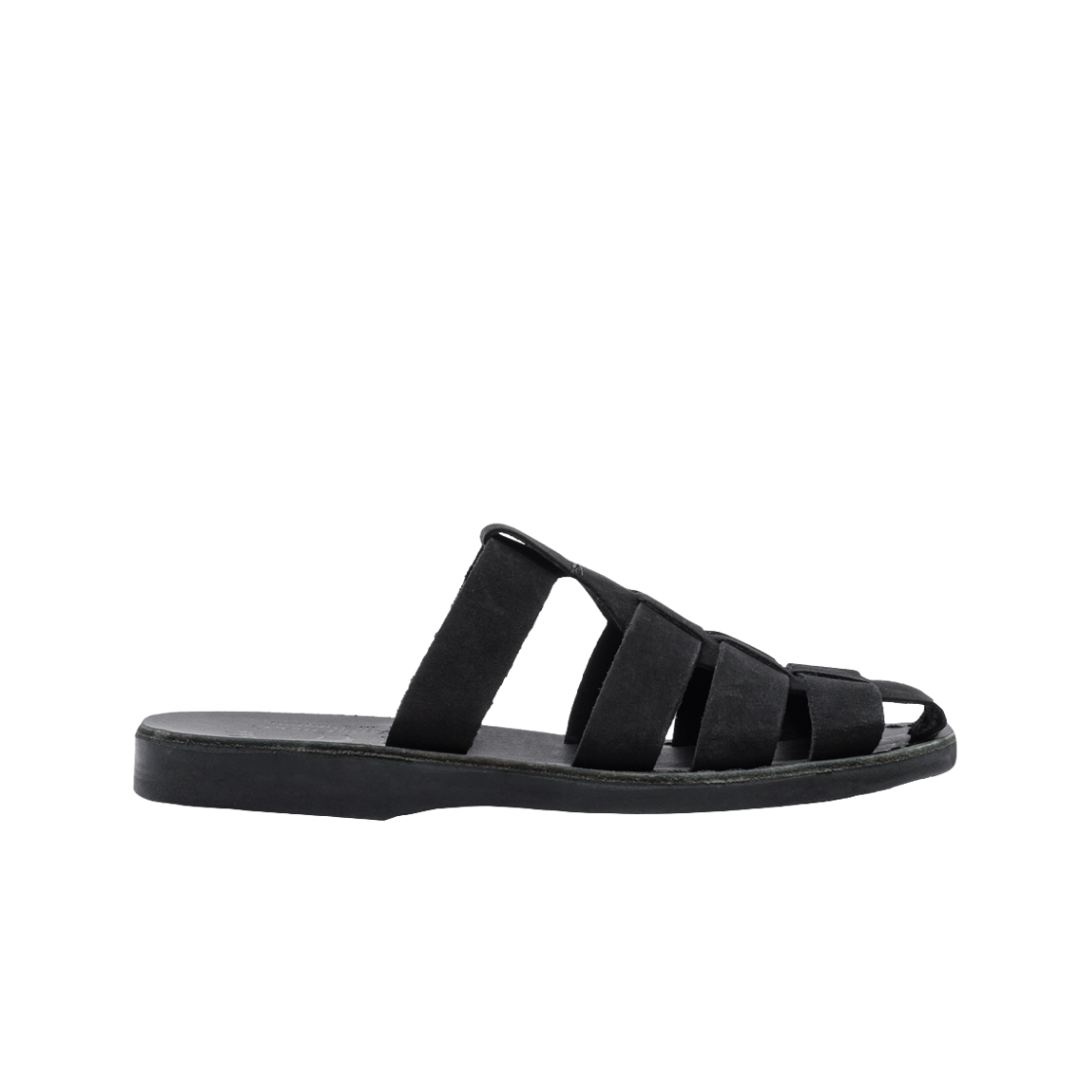 JS-1063S-BK Jerusalem Sandals No.1063 Michael Slide Black Suede