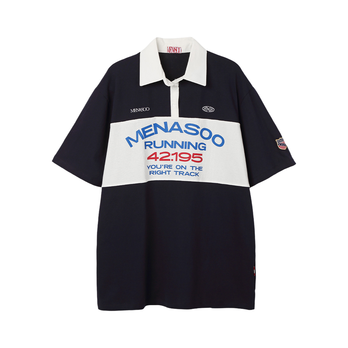 미나수 42195 럭비 코튼 카라티 네이비(Menasoo 42195 Rugby Cotton Shirts Navy)