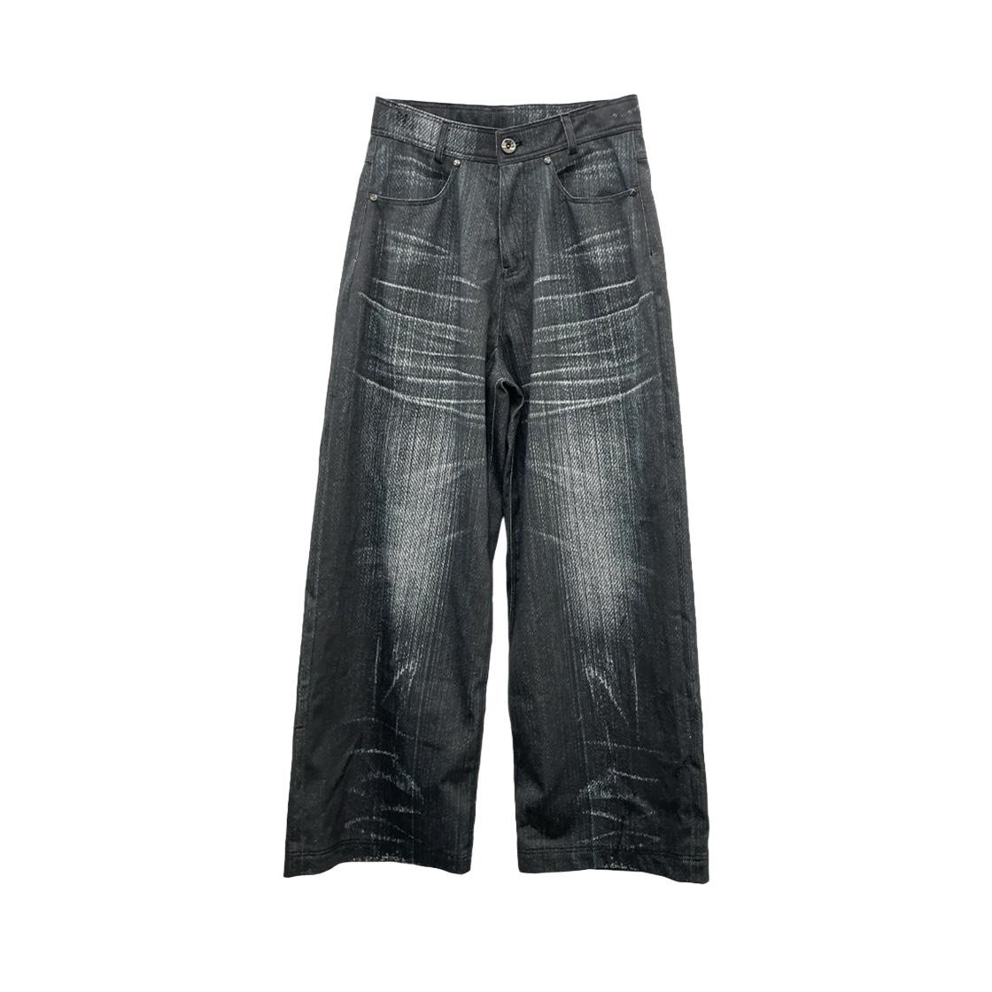 KM3DPADBL09BK BLR Printed Wide Denim Pants Black