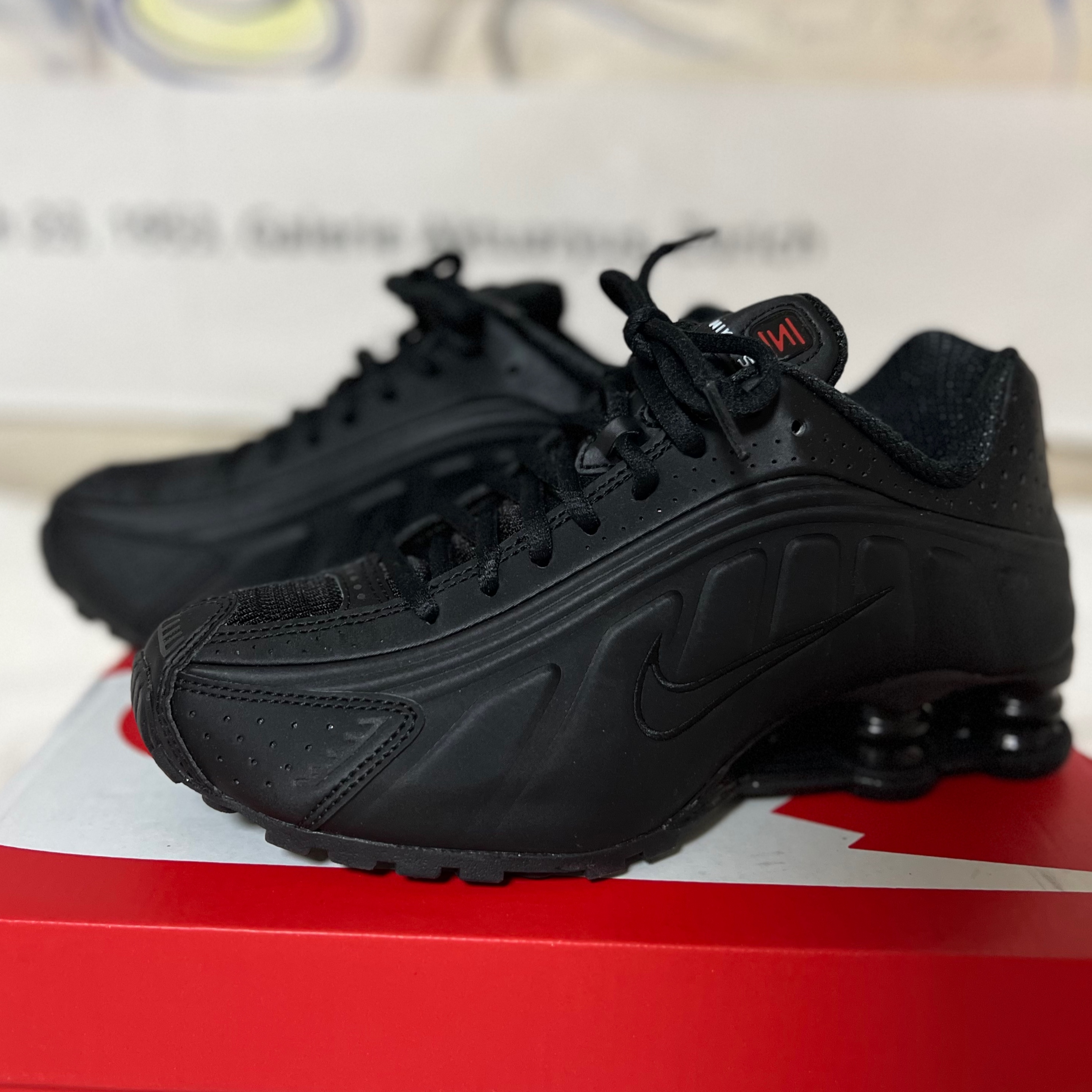 (W) Nike Shox R4 Black 착용 스타일