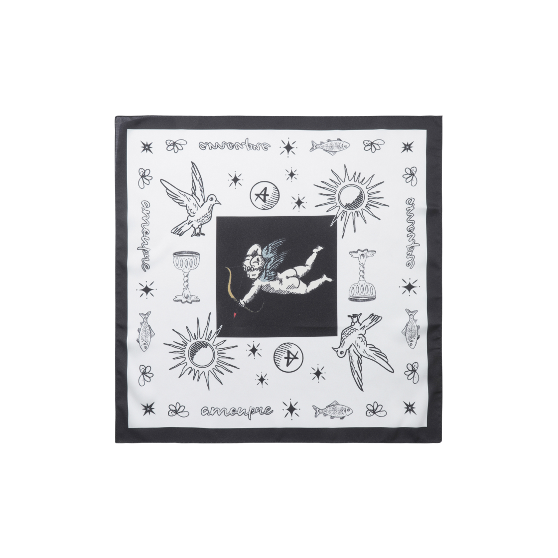 J4AJX24601BKX AMOUPRE Tarot Bandana Ver.1 Black - 대표 이미지 #1