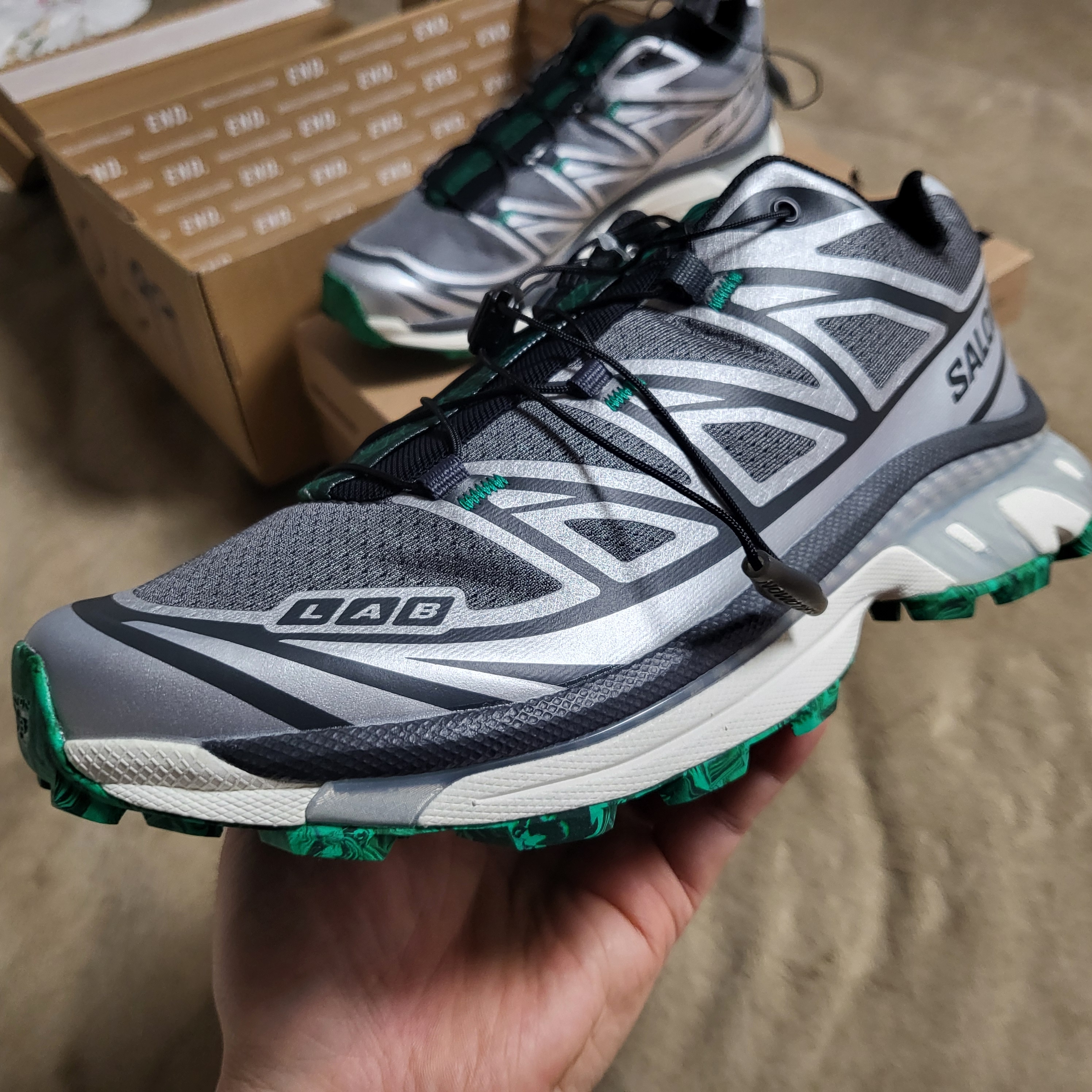 Salomon x END. XT-6 Emerald 착용 스타일 - 4