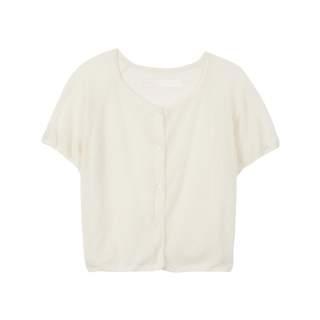 FLETTA-11 FLETTA Raglan Half Sleeve Cardigan Ivory