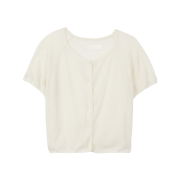 FLETTA Raglan Half Sleeve Cardigan Ivory