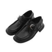 Haleine Leather Monkstraps Black (VH204)