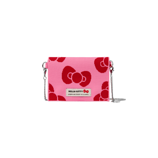 【JOSEPH&STACEY】Lucky Knit Card Wallet Chain Leopard Kitty Lucky Knit Card Wallet With Chain Leopard Hello Kitty (ALL