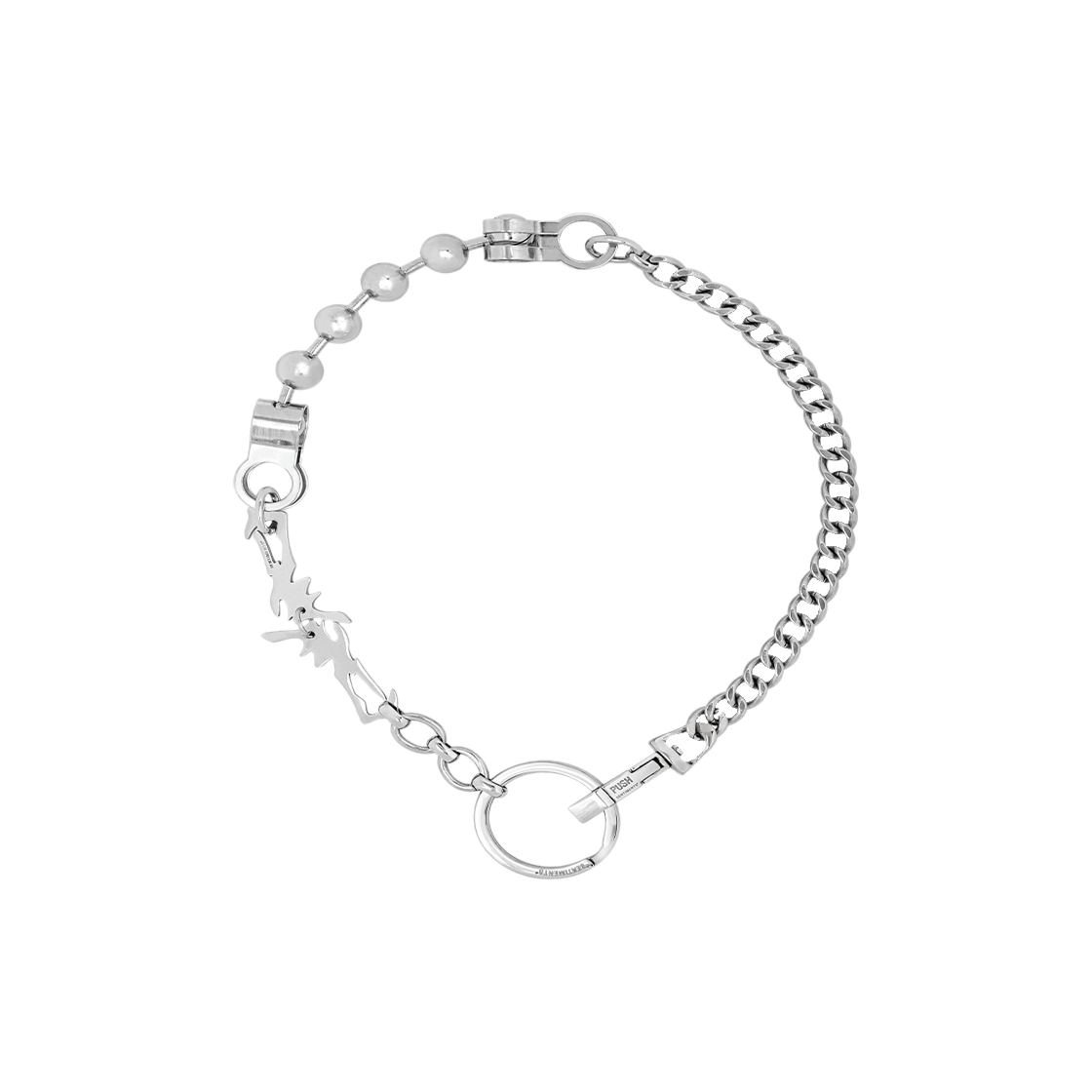센티멍 넘버 351 지오메트리 헤비 네클리스 실버(Sentiments No.351 Geometry Havy Necklave Silver) - 1