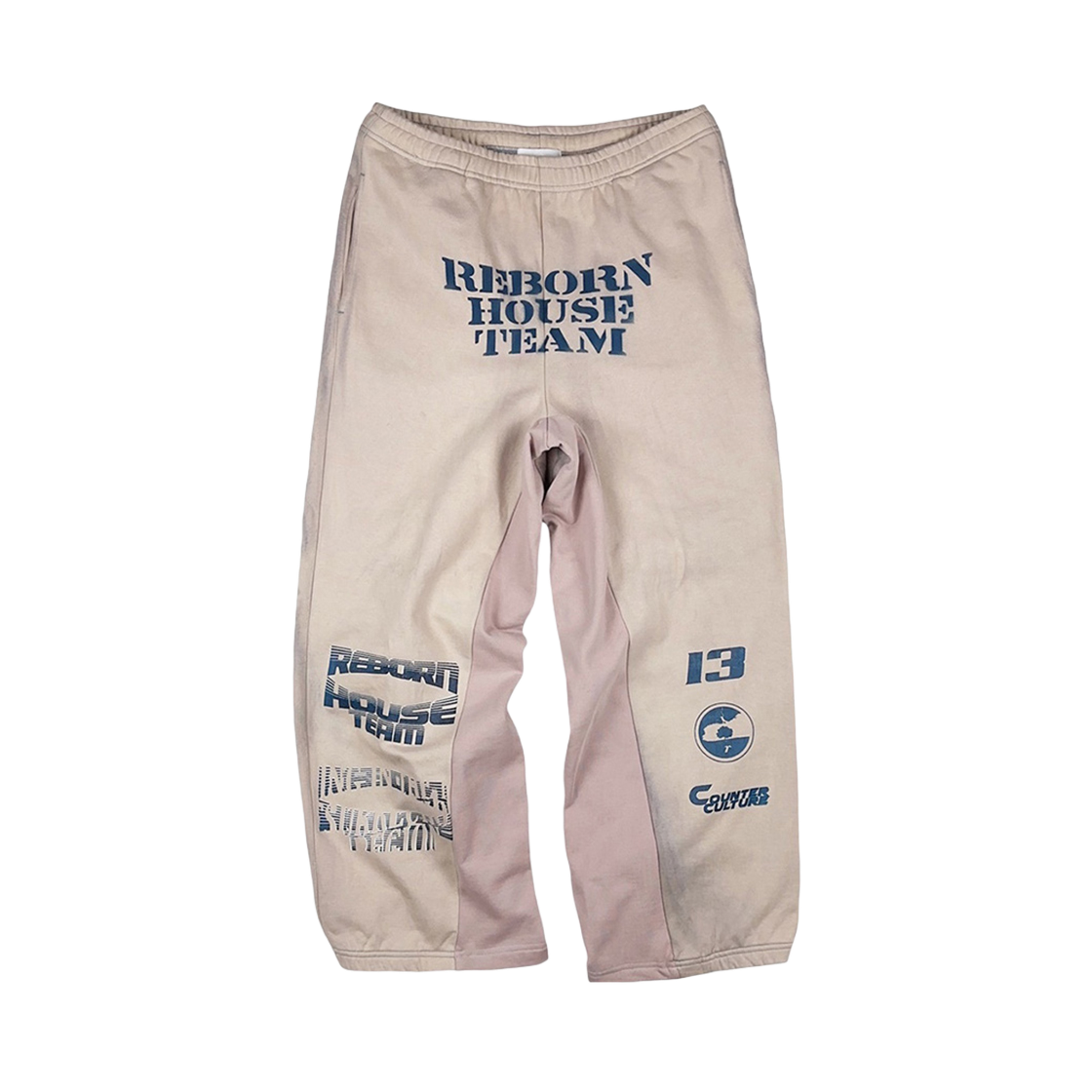 KM3DPALRE12ML Resurrection13 Bleached Printing Heavy Sweatpants Multi