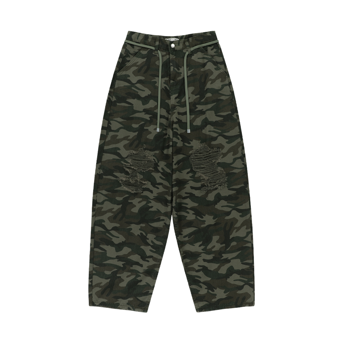 ●NIIER NOR● DAMAGED BALLOON PANTS_CAMO 니어노어 데미지드 벌룬 팬츠 카모 | NIIER NOR | KREAM
