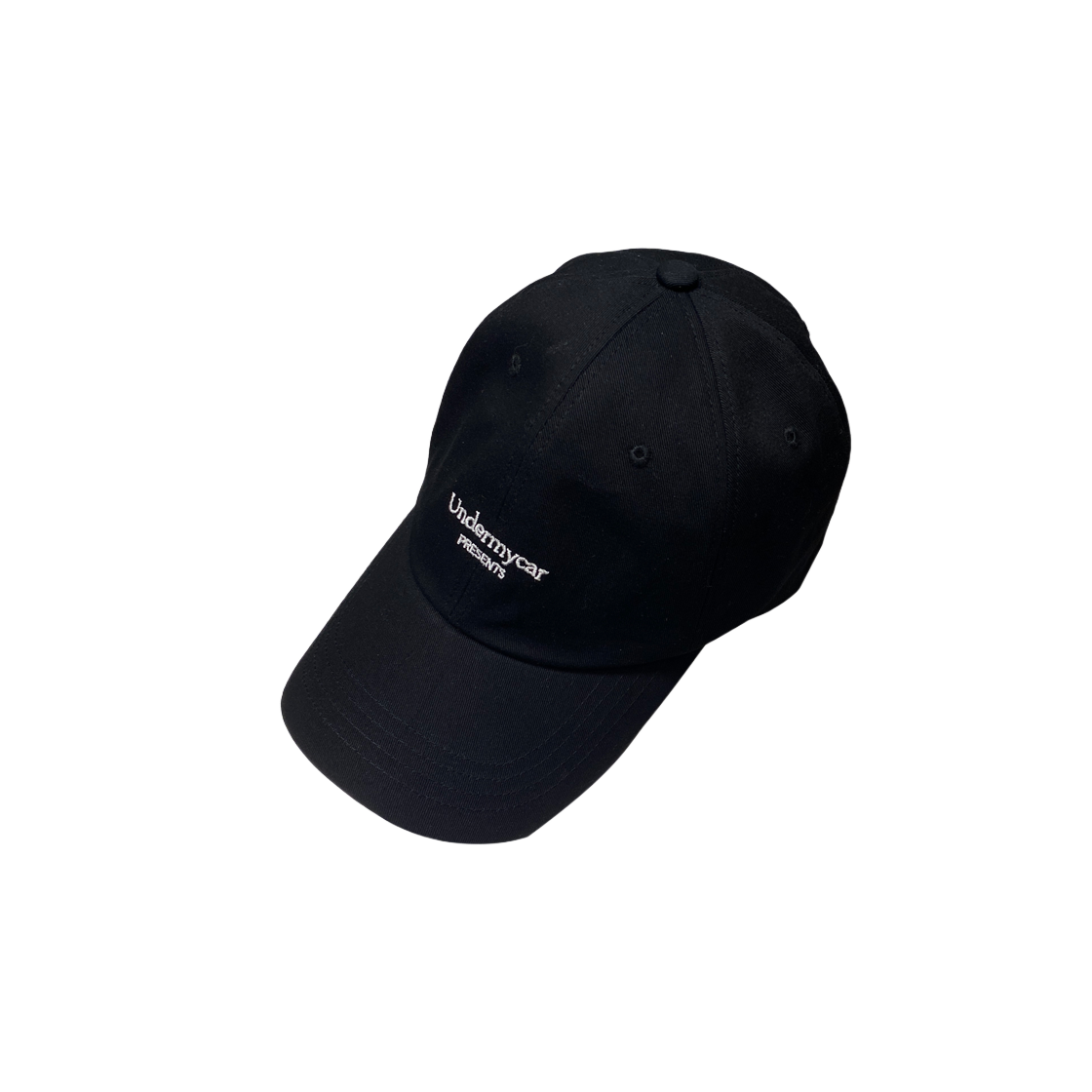 언더마이카 무.17 안티 Fxxking 로고 플레이 베이직 볼캡 블랙 / 화이트(Undermycar Mu.17 Anti Fxxking Logo Play Basic Ball Cap Black / White)