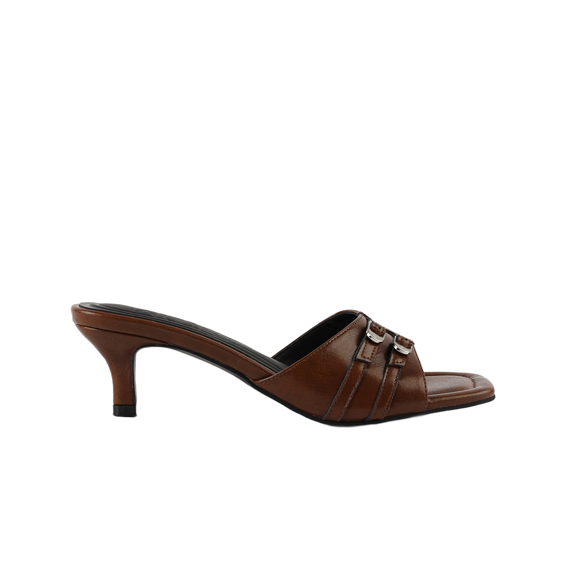 MD0301_5 Moodnight Cindy Mule 2 Belted Mule Sandals Brown