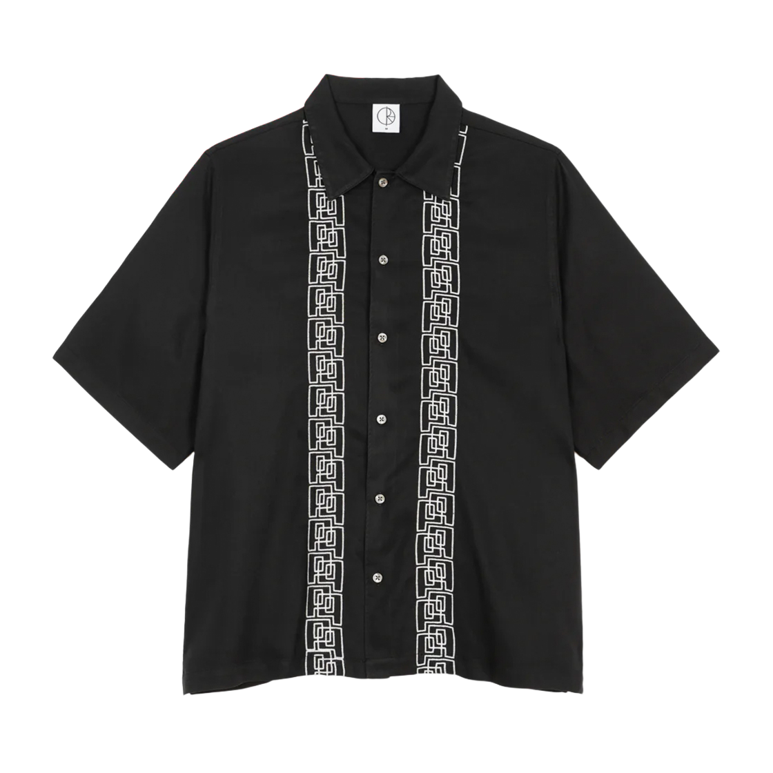 폴라 스케이트 더블 P 바울링 셔츠 블랙 화이트