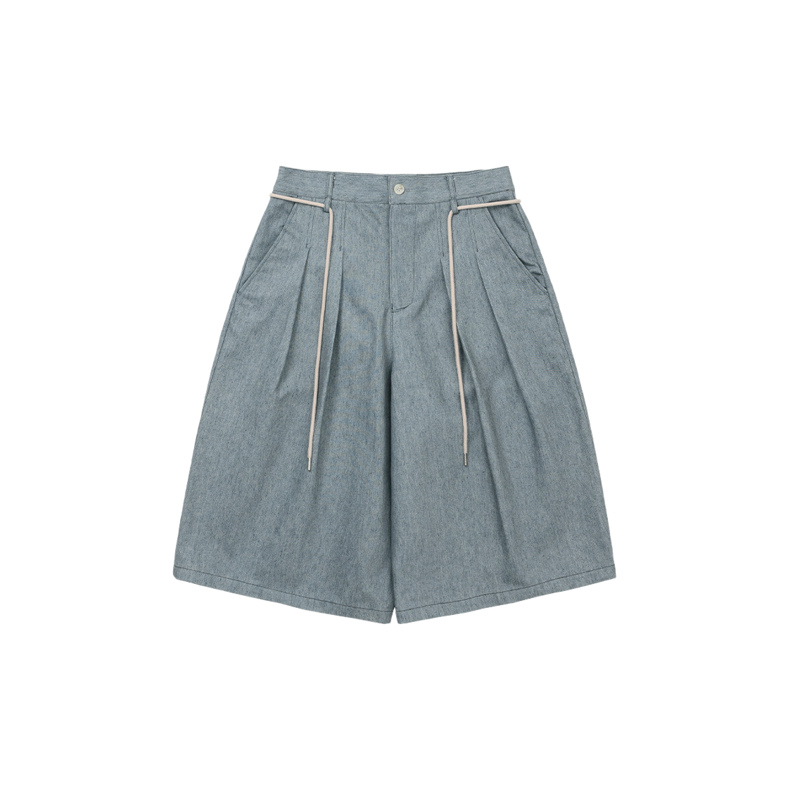 AJ242PT009SB Ajobyajo Recycled Denim Bermuda Pants Sky Blue