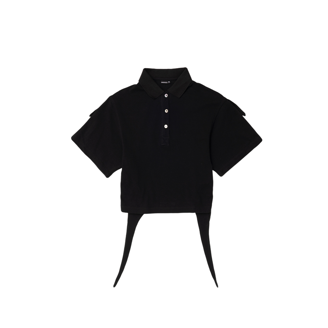 언노운블루 백 써클 티셔츠 블랙(Unknown Blue Back Circle PK T-Shirt Black)