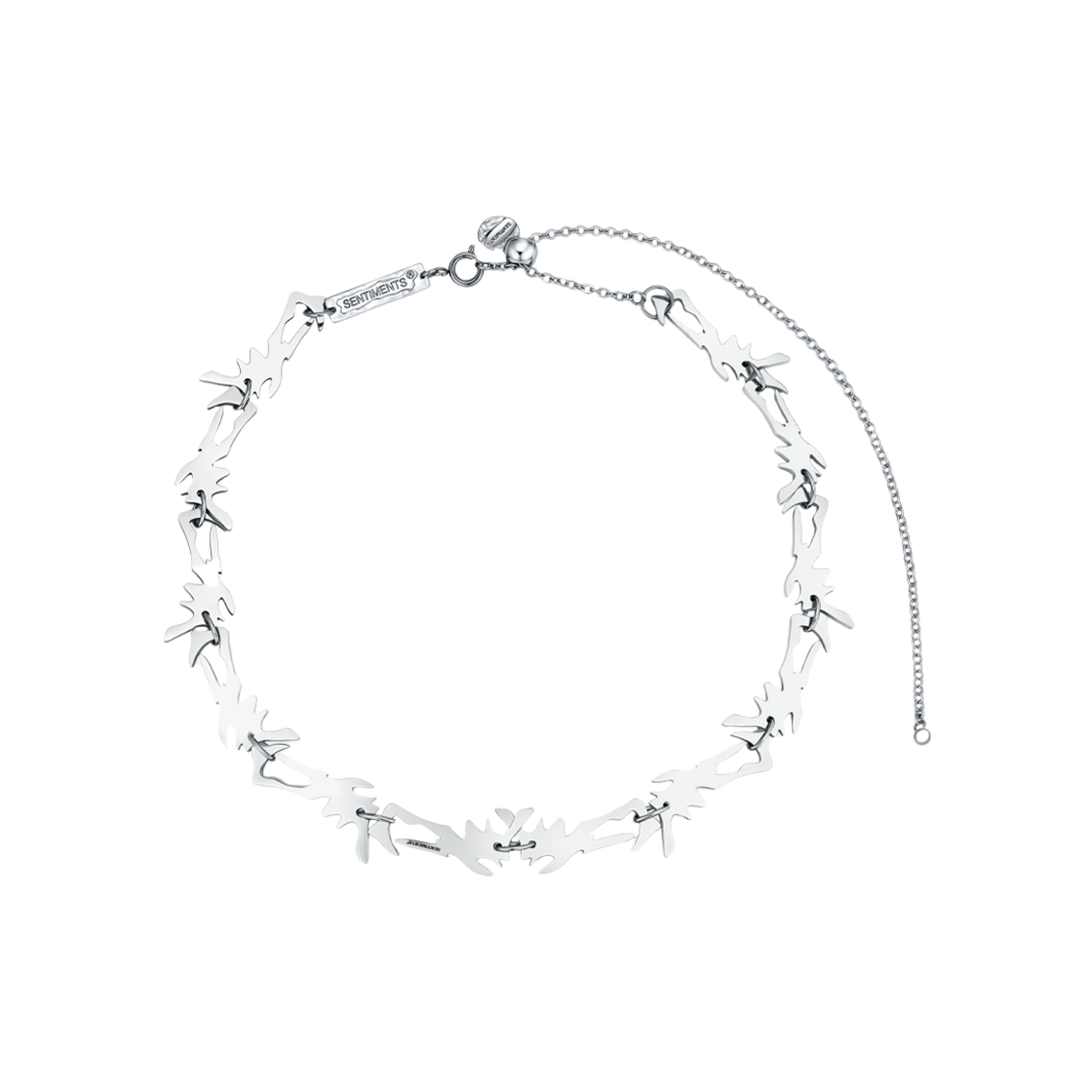 센티멍 넘버 341 지오메트리 네클리스 실버(Sentiments No.341 Geometry Necklace Silver) - 1