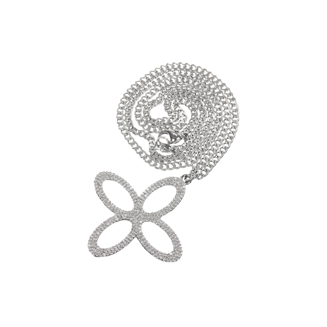 【SURGERY】ice clover logo necklace 써저리 아이스 클로버 넥클리스 | Surgery | KREAM
