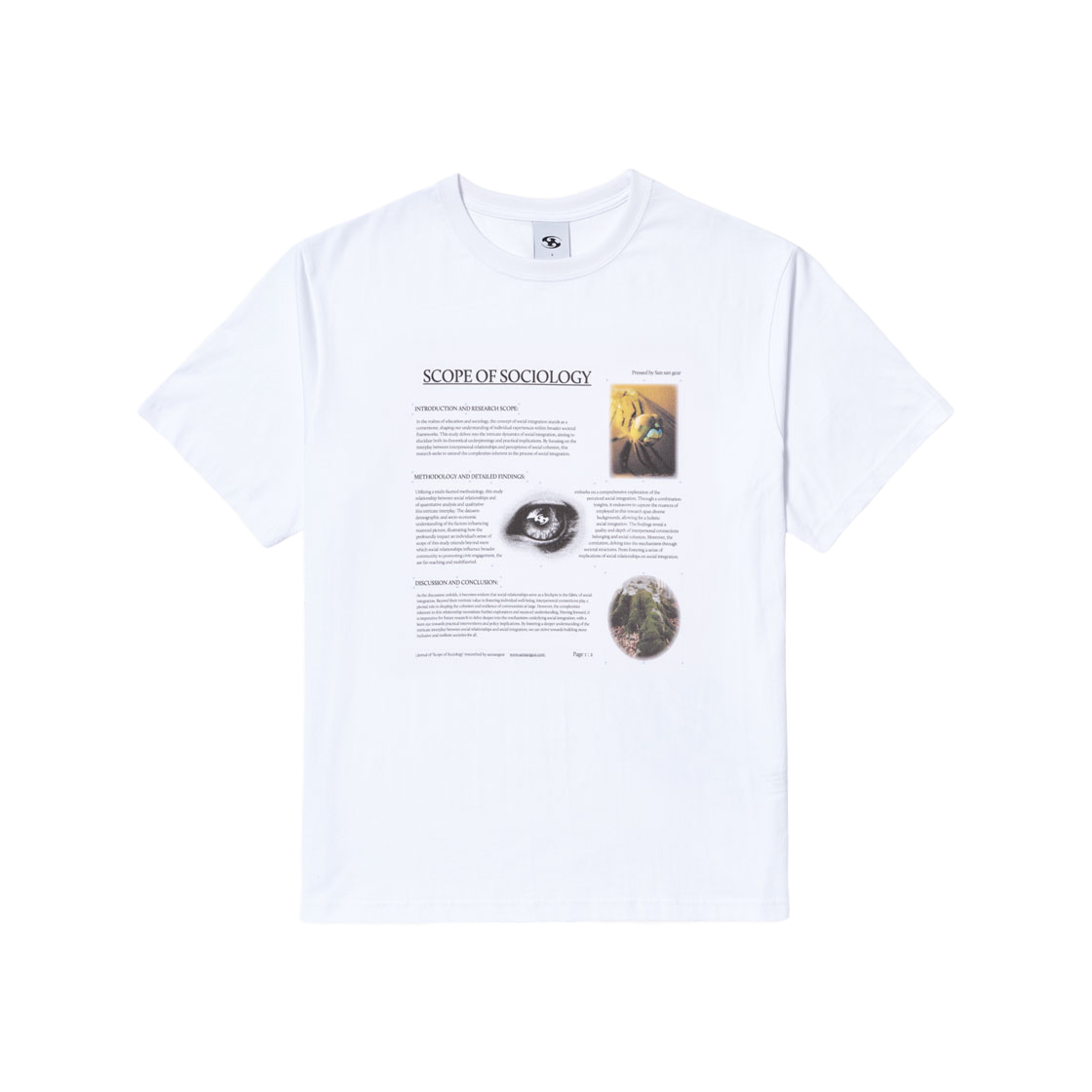 SAN SAN GEAR : 24SS / SCOPE THESIS T-SHIRT (WHITE) (San San