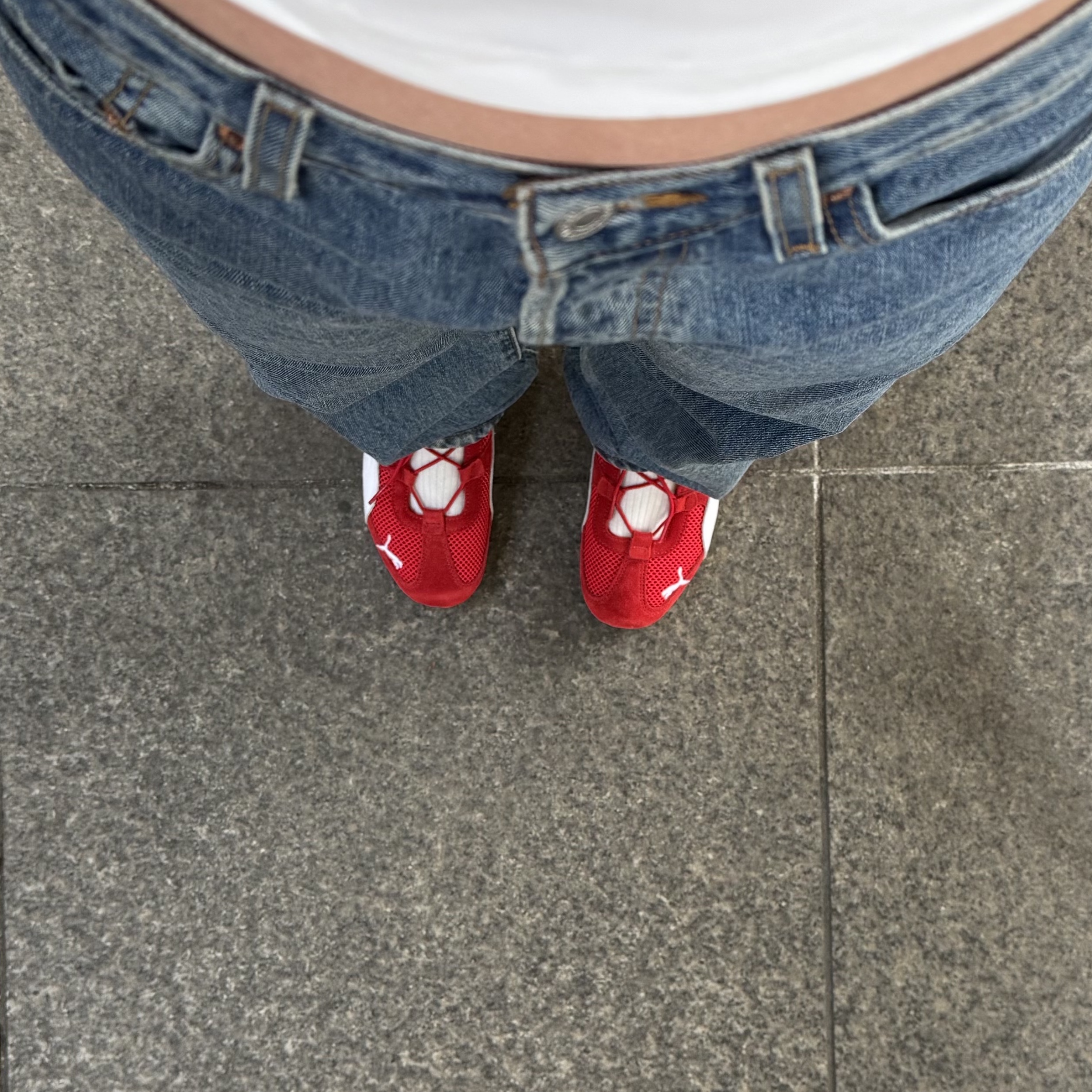 (W) Puma Speedcat Go For All Time Red Puma White 착용 스타일 - 3
