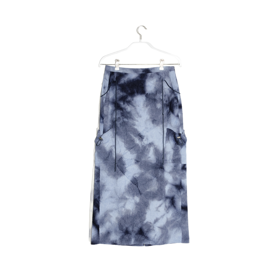 BDSUSK002BL En Or Women Cargo String TieDye Skirt  Blue