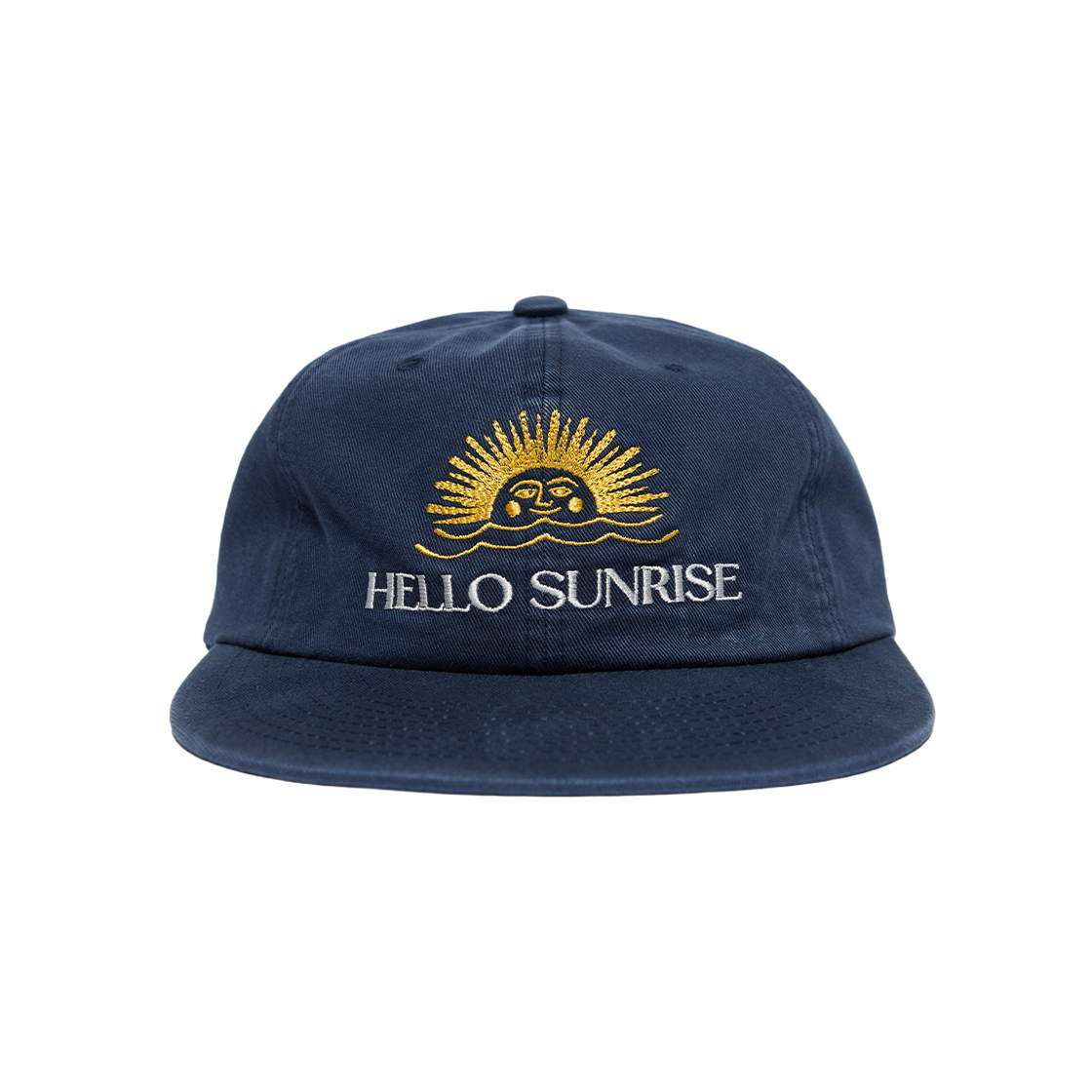 헬로선라이즈 워시드 투톤 로고 6패널 캡 네이비(Hello Sunrise Washed Two Tone Logo 6Panel Cap Navy)