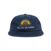 Hello Sunrise Washed Two Tone Logo 6Panel Cap Navy