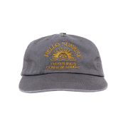 Hello Sunrise Arch Logo 5 Panel Cap Gray