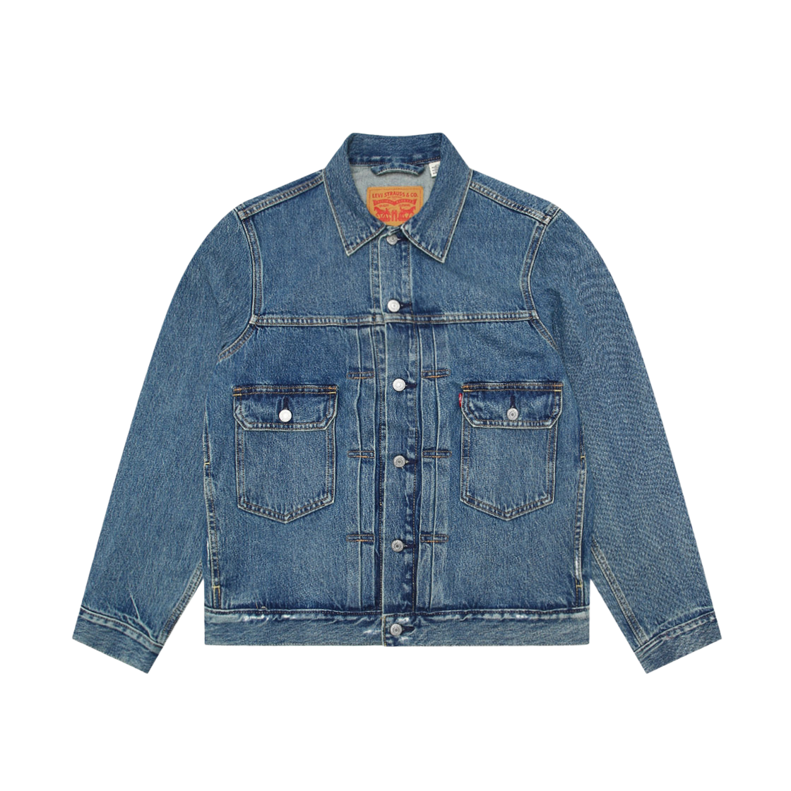 A7632-0001 Levi's TYPE II Trucker Jacket Midium Indigo - 대표 이미지 #1