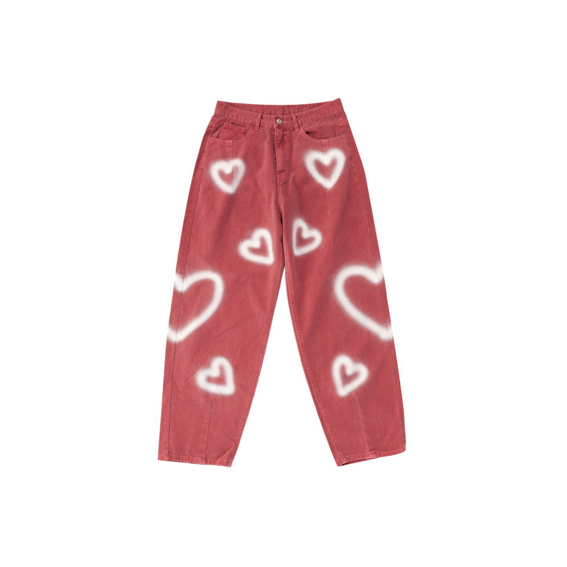 GT24SUMMER23 The Greatest Heart Painting Pants Burgundy
