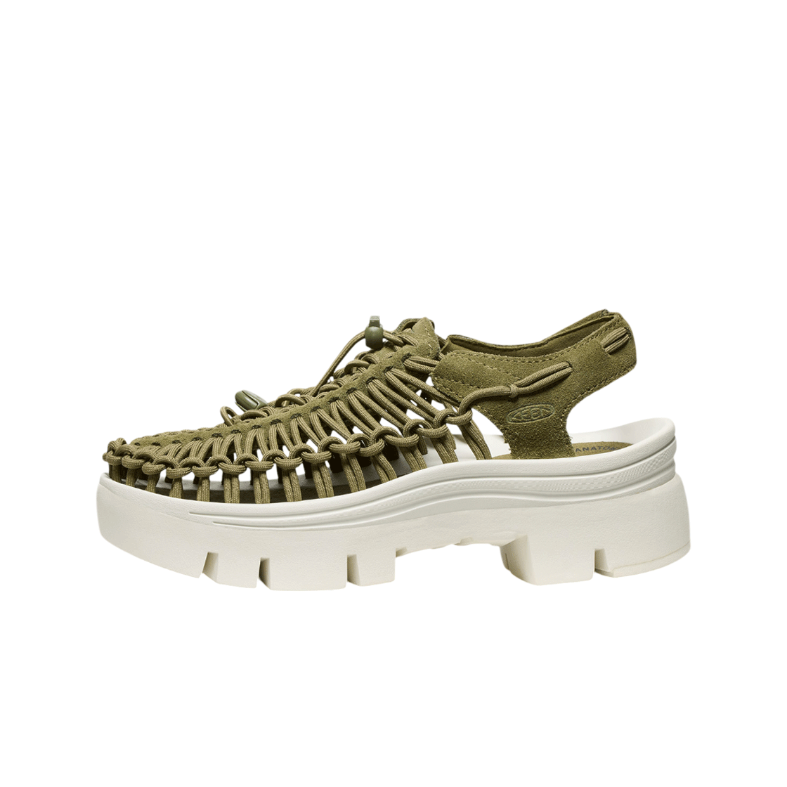킨 유니크 플랫폼 진한 카키 샌들 남여공용(Keen Uneek Platform Sandal All Gender Martini Olive/Star White) - 2