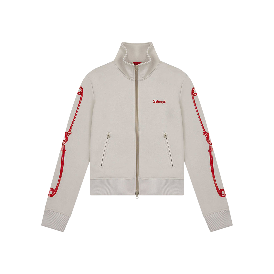saf00284 Safarispot 1/2 Safety Euro Zip Up Beige - 대표 이미지 #1