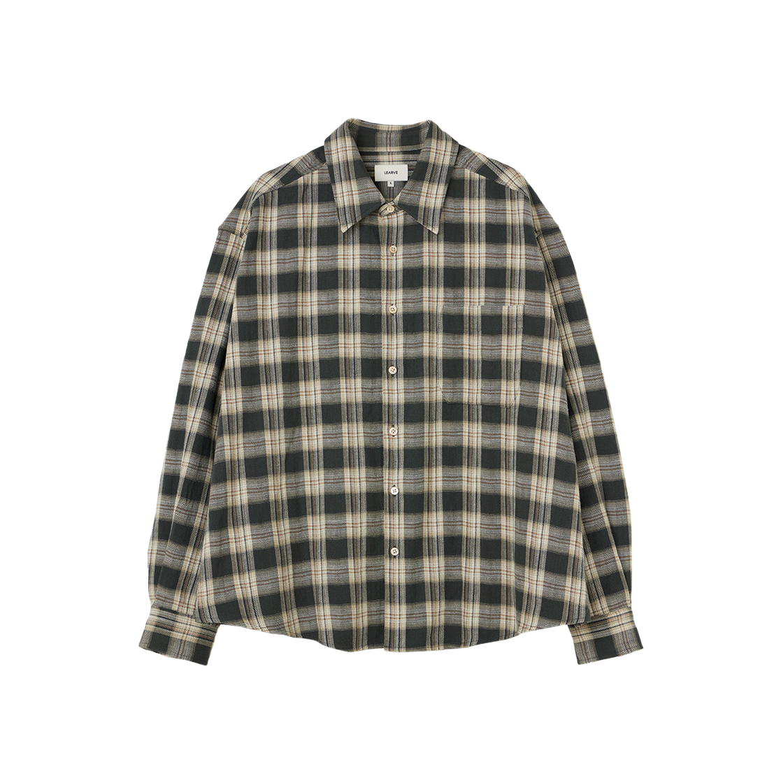 르아브 셔틀노트 올드클로젯 맥시대디 체크셔츠 파이너스 그린(LEARVE Shuttle Note Old Closet Maxi Check Shirts Pinus Green)