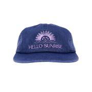 Hello Sunrise Washed OG Logo 6panel Cap Purple Navy