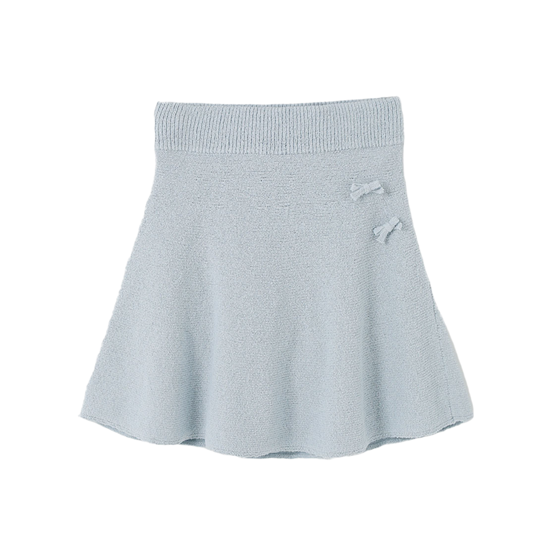 P0000BTF Tannat T/T Ribbon Flare Knit Skirt Skyblue