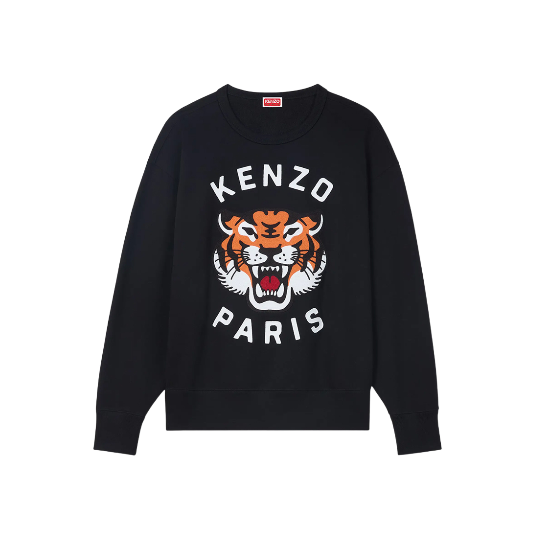 KM4DTSWKZ17BK Kenzo Lucky Tiger Oversize Sweat Black - 24FW - 대표 이미지 #1