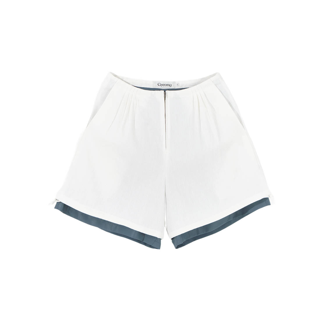 GY43SP001WH Gyeong Layered Shorts White