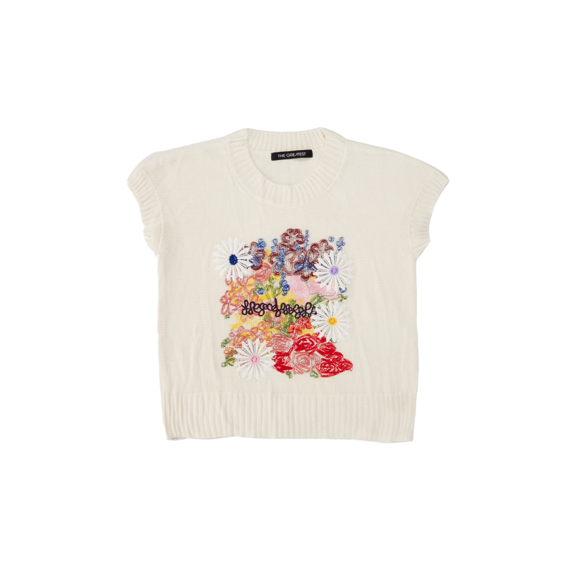 더그레이티스트 플라워 니트 티