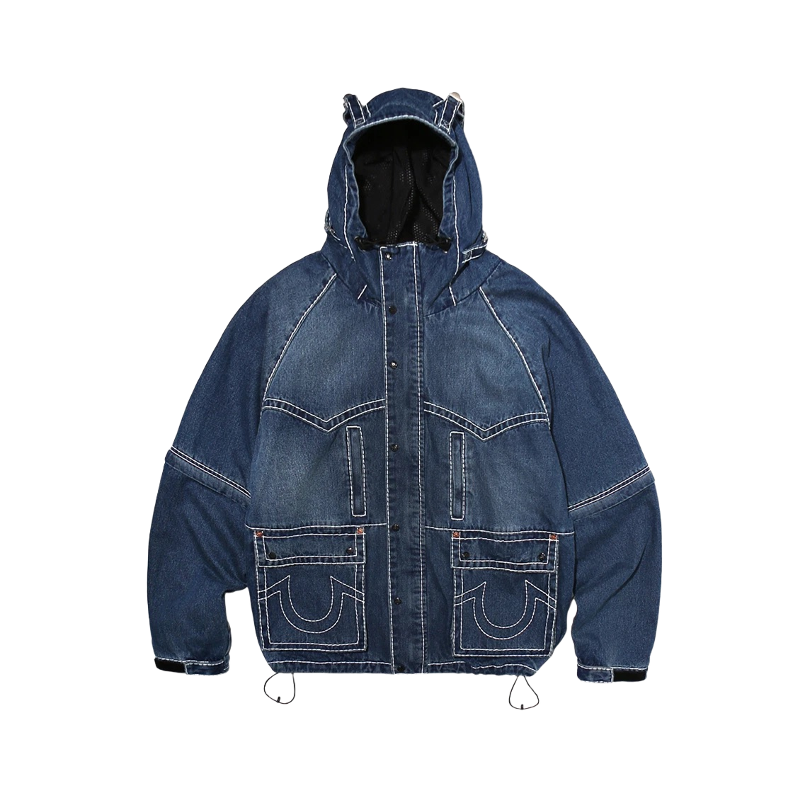 KM3DOTDTR04IN True Religion x Fetch Separate Hooded Jacket Indigo