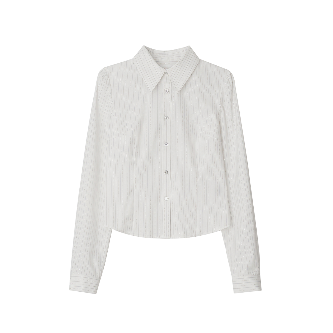 지지지 클래식 실버 스트라이프 셔츠 화이트(zeezeezee Classic Silver Stripe Shirt White)