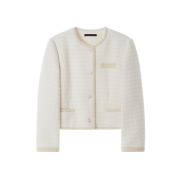 zeezeezee Classy Tweed Jacket Cream Ivory