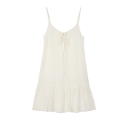 FLETTA Shirring Sleeveless Knit Top Ivory