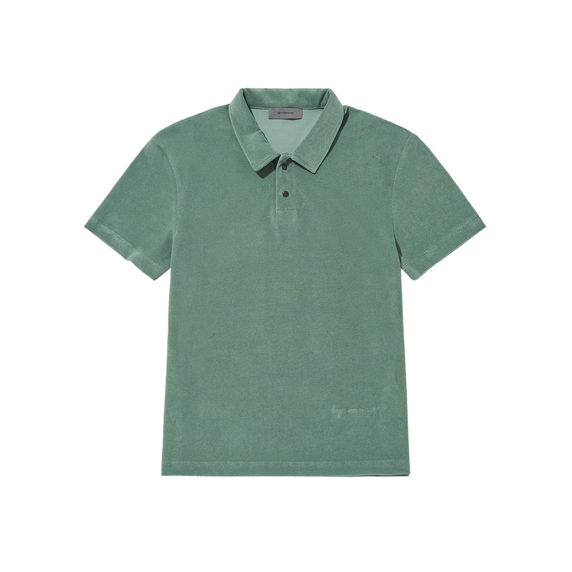 BR003CLP0001C02 BY RANG Micro Terry Logo Polo Green