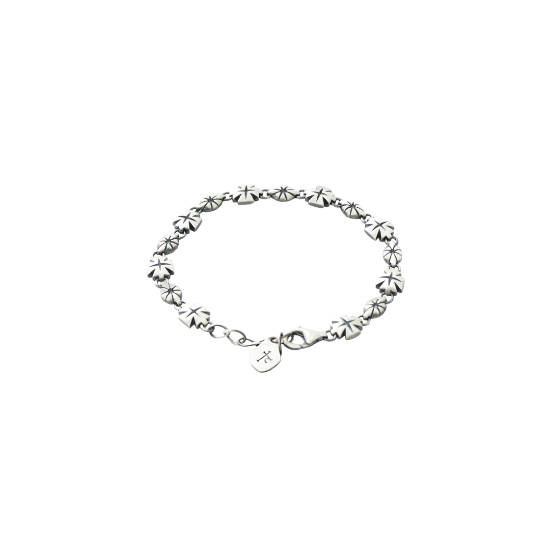 [프리오더] 폴리테루 925 실버 브레이슬릿 001 (크로스 & 하나비 레몬)([프리오더] Polyteru 925 Silver Bracelet 001 (Cross & Hanabi Lemon))