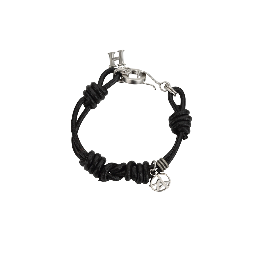 VA214 [KREAM 단독] Haleine Knotted Leather Bracelet Black - 대표 이미지 #1