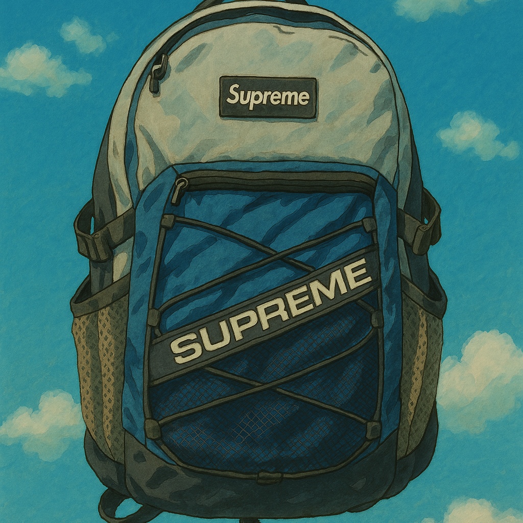 Supreme Backpack Blue - 23FW 착용 스타일