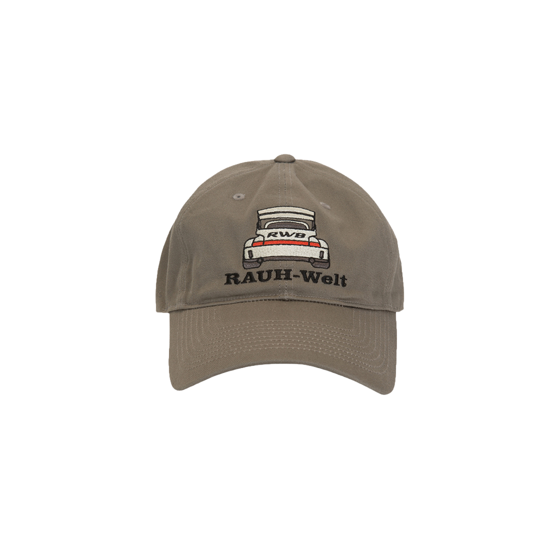 P0000BCM_BG RWB Embroidery Car Cap Beige